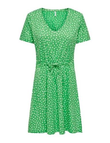 Onlmay S/S V-Neck Short Dress Jrs Noos Kort Klänning Green ONLY