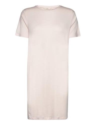 Jolanda Tee Dress Kort Klänning Cream Basic Apparel