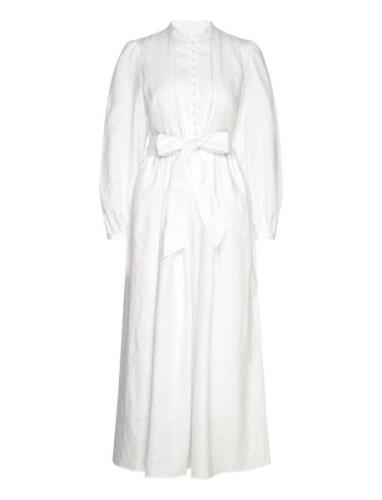 Radelle Linen Dress Maxiklänning Festklänning White Andiata