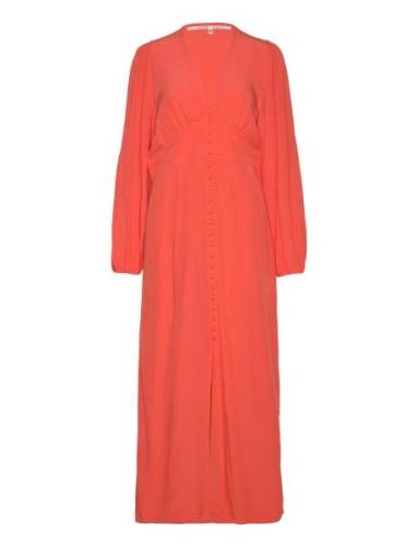 Emanuelle Slim Dress Maxiklänning Festklänning Red Second Female