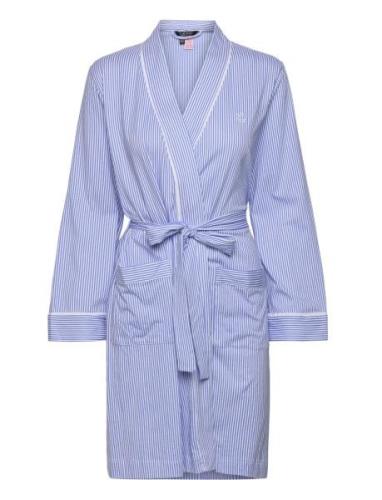 Lrl Kimono Wrap Robe Morgonrock Blue Lauren Ralph Lauren Homewear