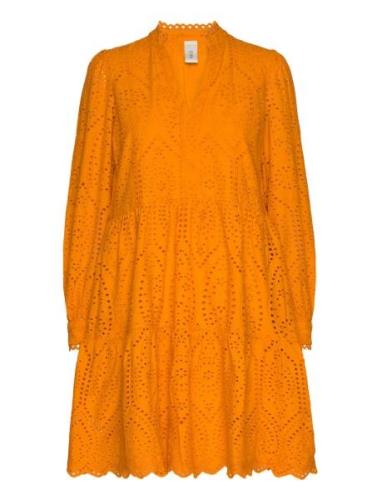 Holi Ls Dress Kort Klänning Orange YAS