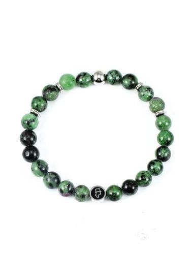 Beads Bracelet 8Mm Armband Smycken Green Edd.