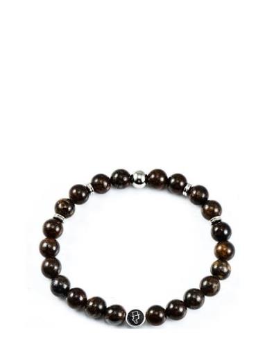 Beads Bracelet 8Mm Armband Smycken Brown Edd.