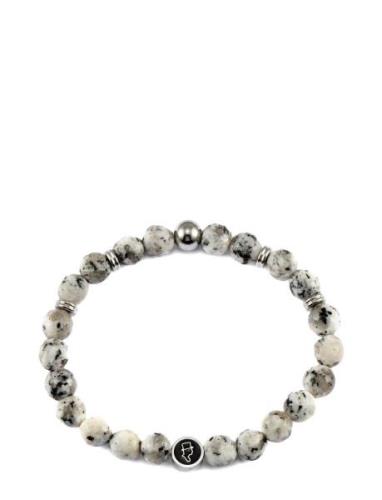 Beads Bracelet 8Mm Armband Smycken Grey Edd.