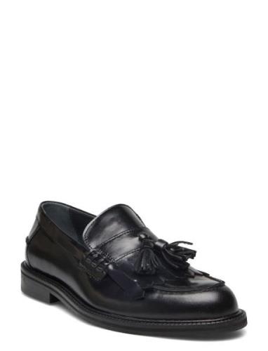 Loafer Loafers Låga Skor Black ANGULUS