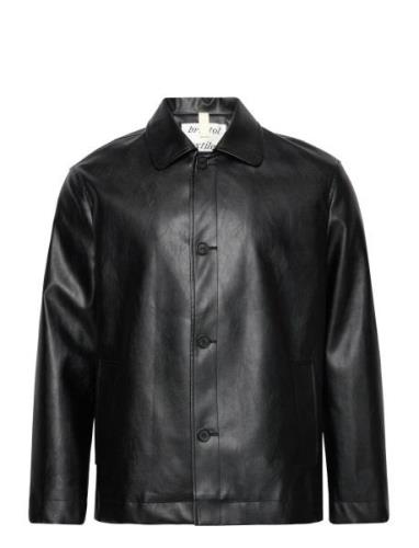 Alfred Faux Leather Läderjacka Skinnjacka Black Brixtol Textiles