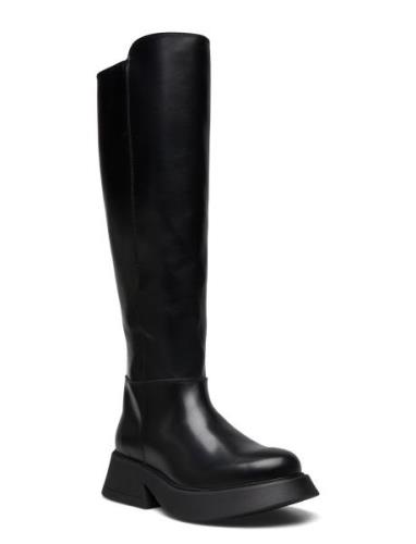 Biahailey Knee High Boot Crust Höga Stövlar Black Bianco