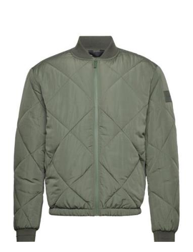 Signature Quilt Bomber Bomberjacka Jacka Green Calvin Klein