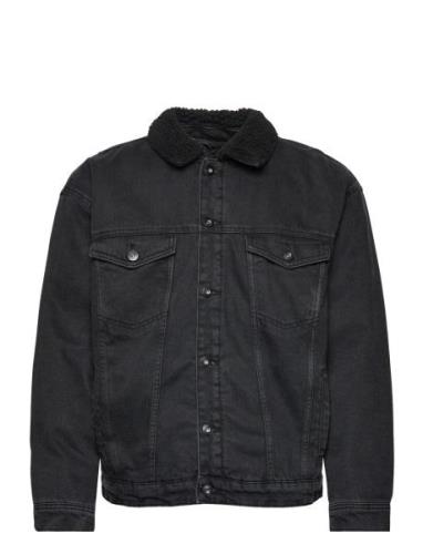 ONLY & SONS Onsrick Ovz Black 6942 Teddy Dnm Jacket Svart