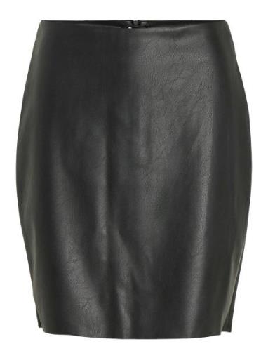 Vidagmar Hw Coated Skirt - Noos Kort Kjol Black Vila