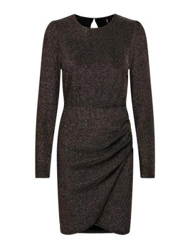 Onlnew Rich L/S Glitter Dress Jrs Kort Klänning Black ONLY