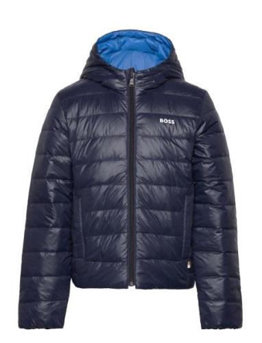 Reversible Puffer Jacket Fodrad Jacka Navy BOSS