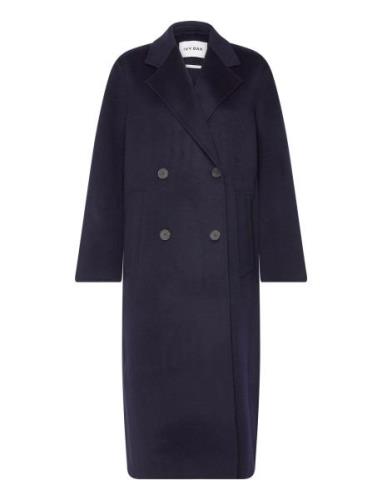 Double Breasted Over D Coat Outerwear Coats Winter Coats Navy IVY OAK