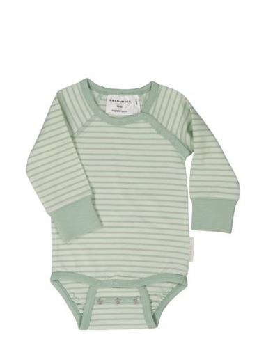 Geggamoja Baby Body L.s Classic Grön