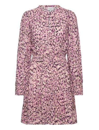 D6Tovelo Ruffle Mini Dress Kort Klänning Pink Dante6