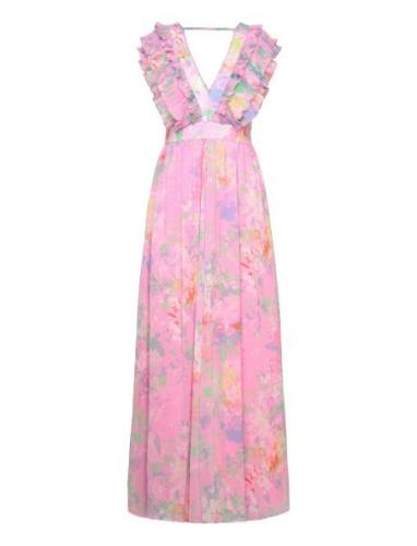 Everlycras Dress Maxiklänning Festklänning Pink Cras