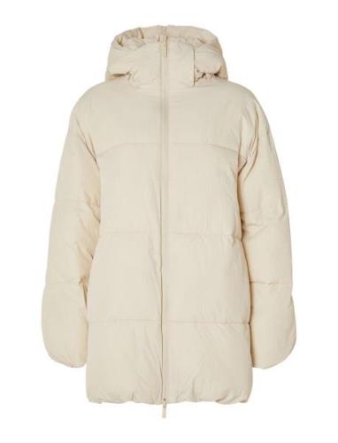 Slffraya Puffer Jacket B Fodrad Jacka Beige Selected Femme