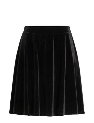 Vikatja Hw Short Velvet Skirt/Ka Kort Kjol Black Vila