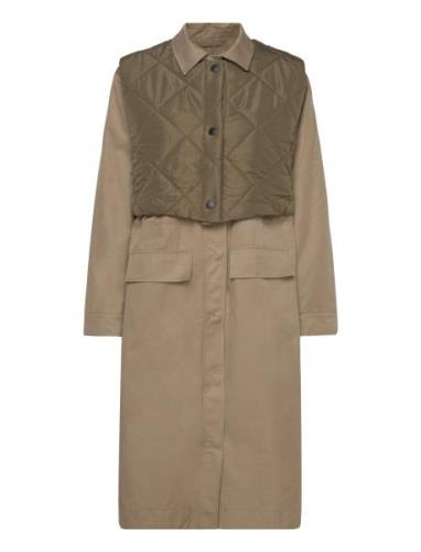 Kadania Coat Trench Coat Rock Beige Kaffe