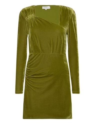 Cmvelvet-Short-Dress Kort Klänning Green Copenhagen Muse