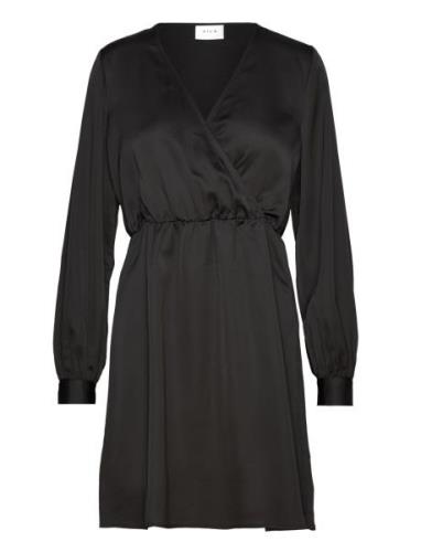 Viellette Wrap L/S Dress/Su- Kort Klänning Black Vila