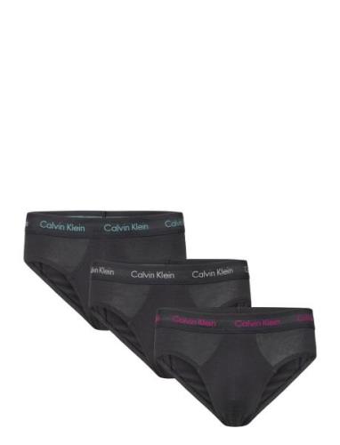 Hip Brief 3Pk Kalsonger Y-front Briefs Black Calvin Klein