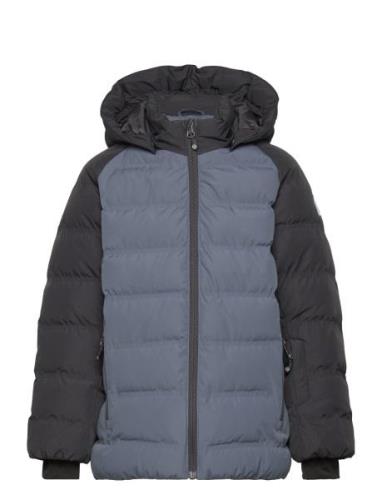 Ski Jacket - Quilt -Contrast Fodrad Jacka Blue Color Kids