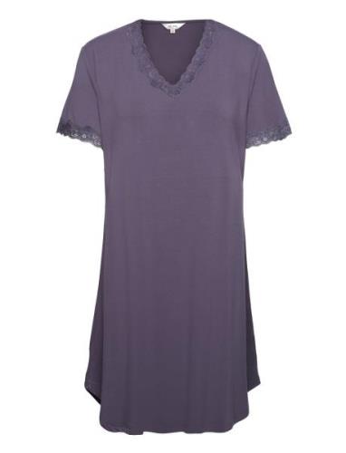 Bamboo Short Sleeve Nightdress With Nattlinne Blue Lady Avenue