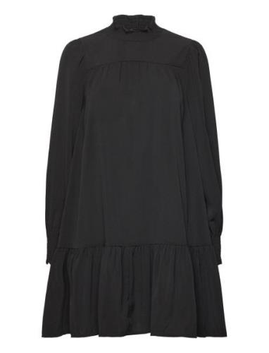 Vmshilah Naja High Neck Dress Wvn Ga Kort Klänning Black Vero Moda