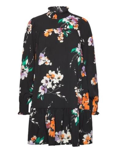 Vmshilah Naja High Neck Dress Wvn Ga Kort Klänning Black Vero Moda