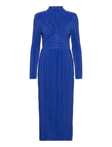 Yasolinda High Neck Ls Long Dress S. Maxiklänning Festklänning Blue YA...