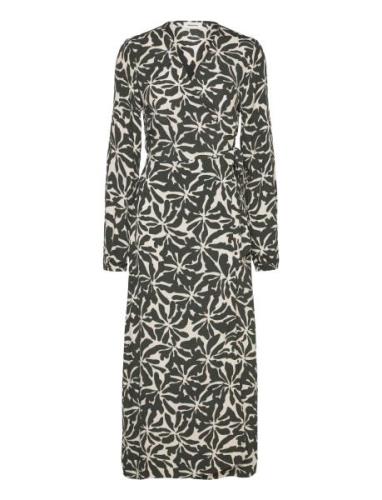 Modström Fernmd Print Wrap Dress Grön