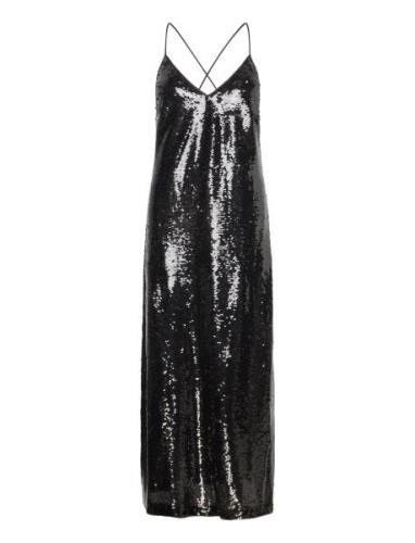 Dress Sofi Sequin Maxiklänning Festklänning Black Lindex