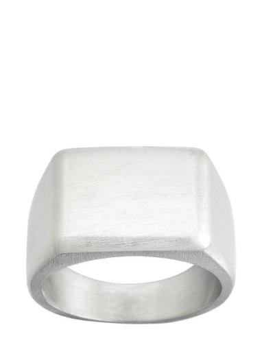 Cole Signet Ring Matt Steel Ring Smycken Silver Edblad