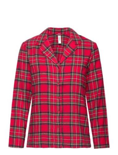 Nightshirt Flannel Check Top Red Lindex