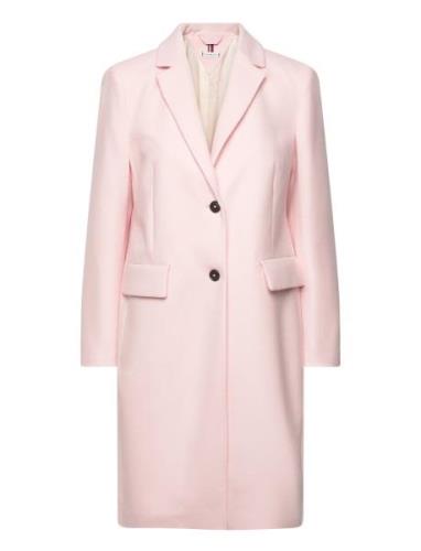 Classic Light Wool Blend Coat Outerwear Coats Winter Coats Pink Tommy ...