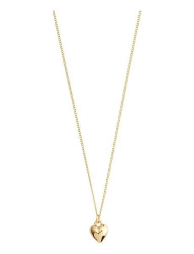 Afroditte Recycled Heart Necklace Gold-Plated Halsband Hängsmycke Gold...