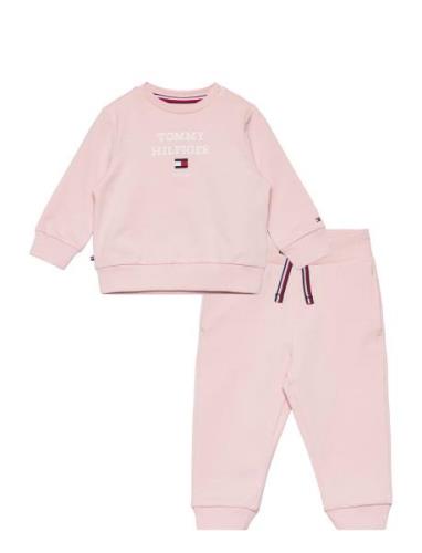Baby Th Logo Set Sets Sweatsuits Pink Tommy Hilfiger