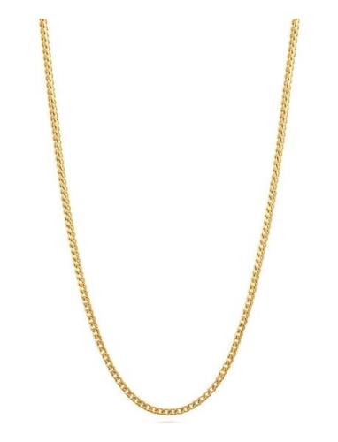 Nialaya Men's Squared Gold Chain Guld