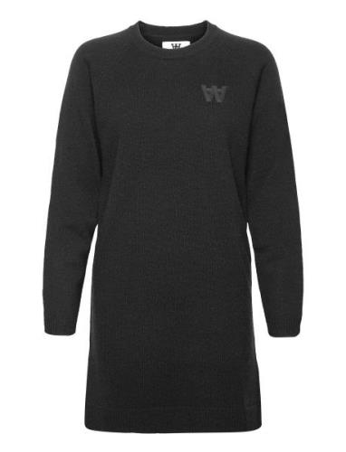 Anne Lambswool Dress Kort Klänning Black Double A By Wood Wood