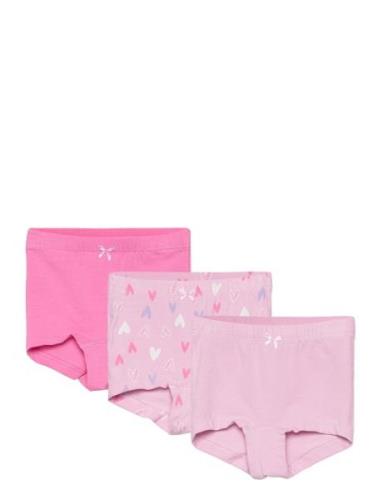 Nmftights 3P Pink Hearts Noos Night & Underwear Underwear Panties Pink...