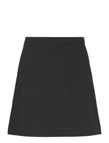 Slcorinne Aline Skirt Kort Kjol Black Soaked In Luxury