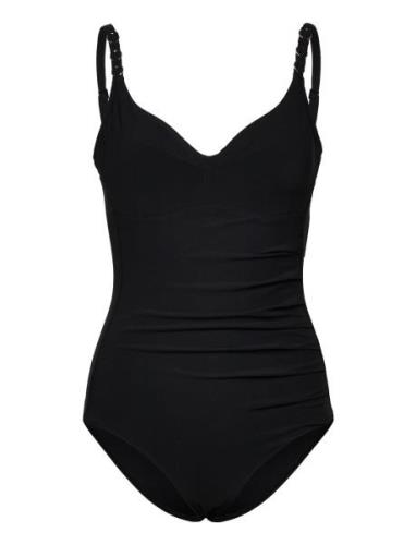 Emblem Bikini Covering Underwired Swimsuit Baddräkt Badkläder Black Ch...