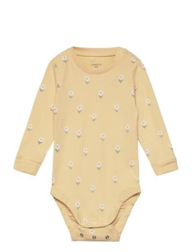 Body Aop Flower Bodies Long-sleeved Yellow Lindex