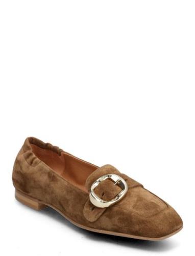 Ballerina Loafers Låga Skor Brown Billi Bi