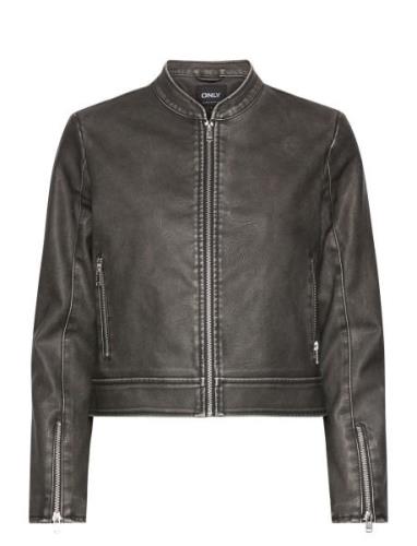 Onlmindy Faux Leather Jacket Otw Läderjacka Skinnjacka Black ONLY