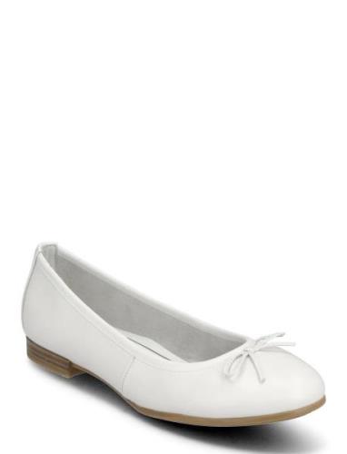 Woms Ballerina Ballerinaskor Ballerinas White Tamaris