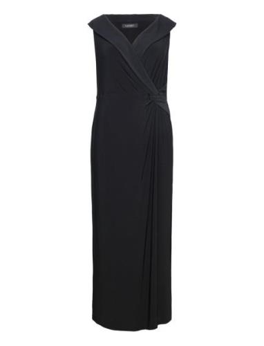 Lauren Women Jersey Off-The-Shoulder Gown Svart