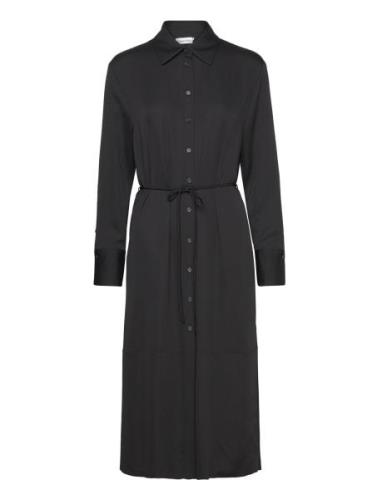 Calvin Klein Recycled Cdc Belted Shirt Dress Svart